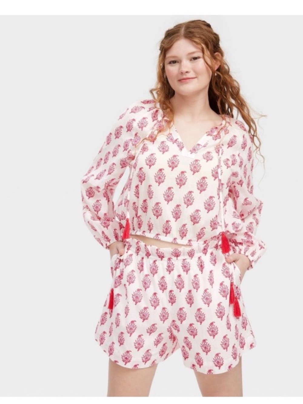 Roller Rabbit x Target Bouquet Side-Tie Beach set Pull-On Shorts & Top